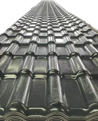Anti UV ASA Synthetic Resin Roof Tile For Park Cover Villa Greenhouse Building Material