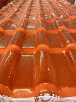 Anti UV ASA Synthetic Resin Roof Tile For Park Cover Villa Greenhouse Building Material