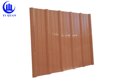 Pvc Wave Molding Brown Resin Plastic Roof Tiles Anti - UV Agent